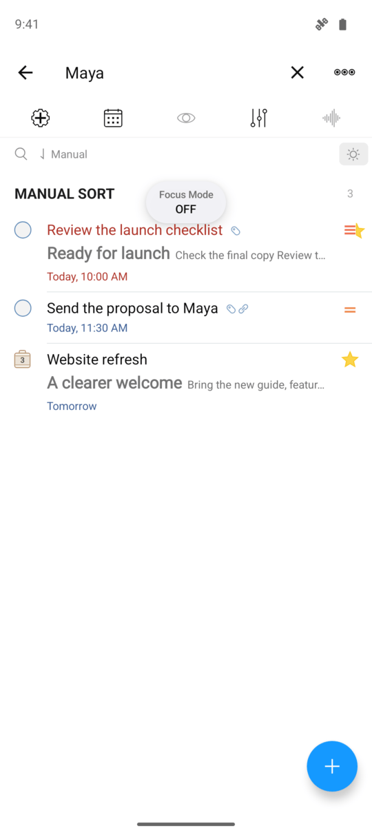 Android search results for Maya with date, scope, preset, and sounds-like controls