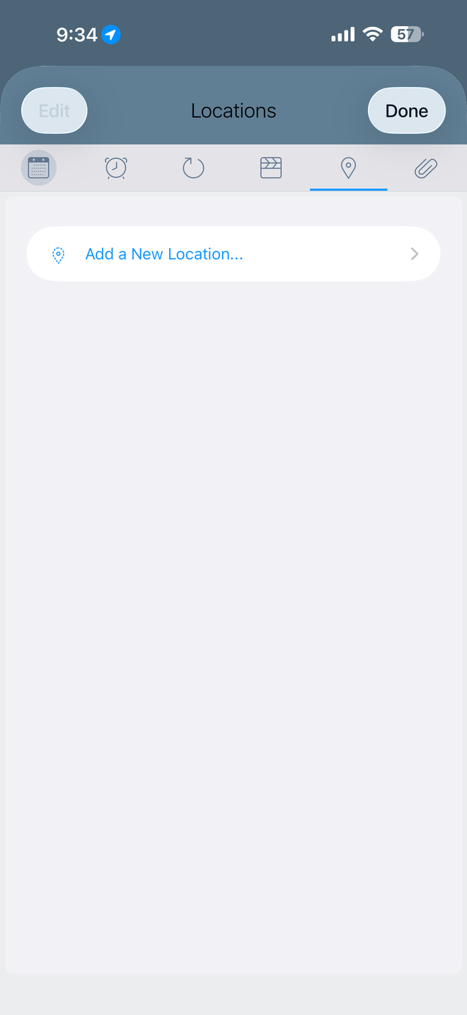 Location field in the task editor
