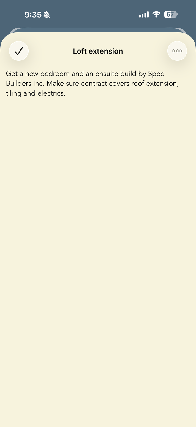 Notes field in the task editor