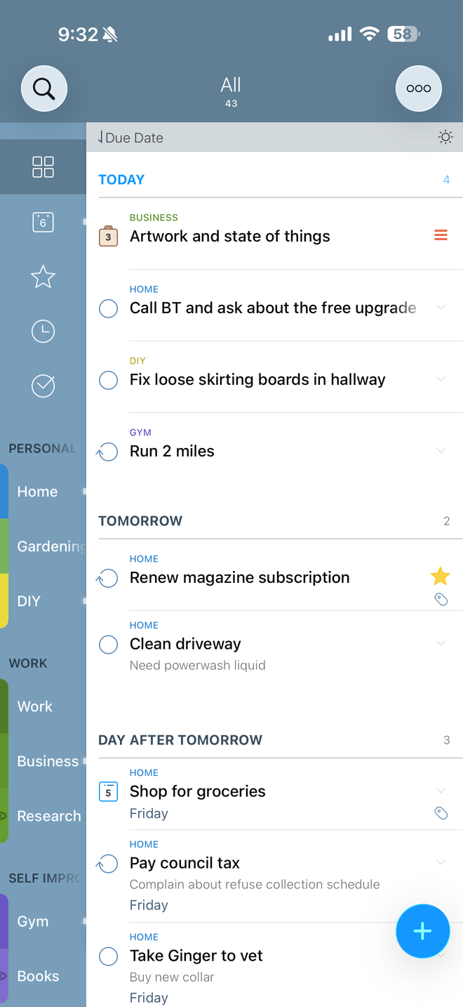 2Do for iPhone screenshot