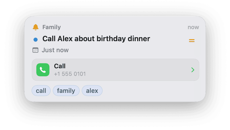 2Do Mac alarm alert for a task