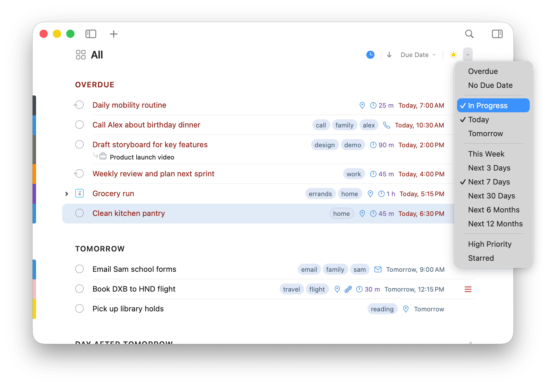 2Do Mac Focus Mode