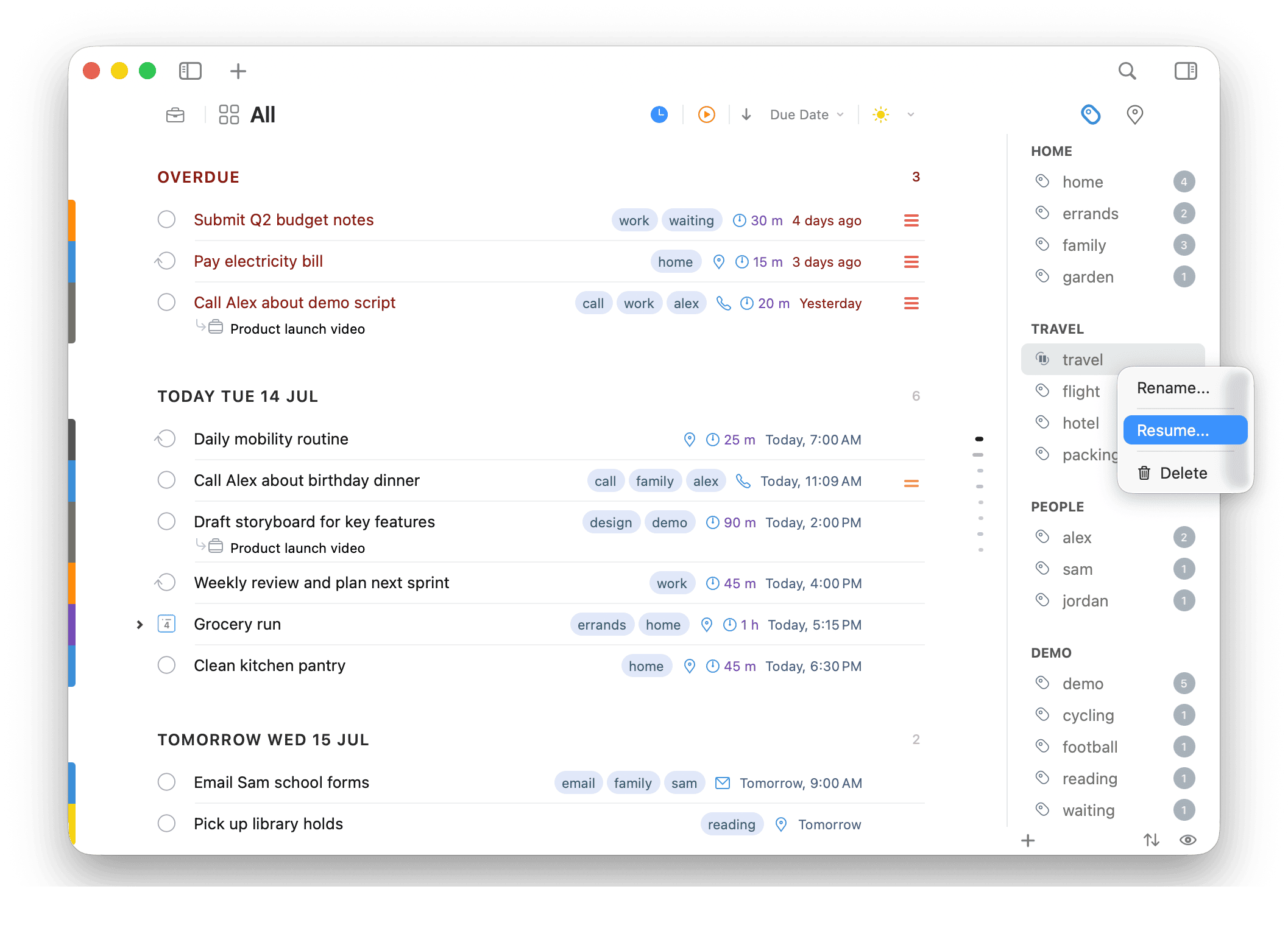 2Do Mac Pause Tasks